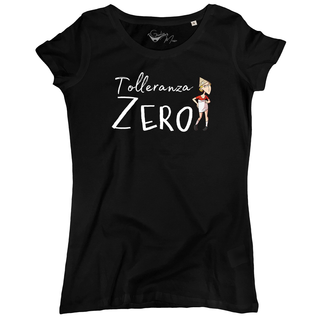 T-SHIRT DONNA - TOLLERANZA ZERO nera