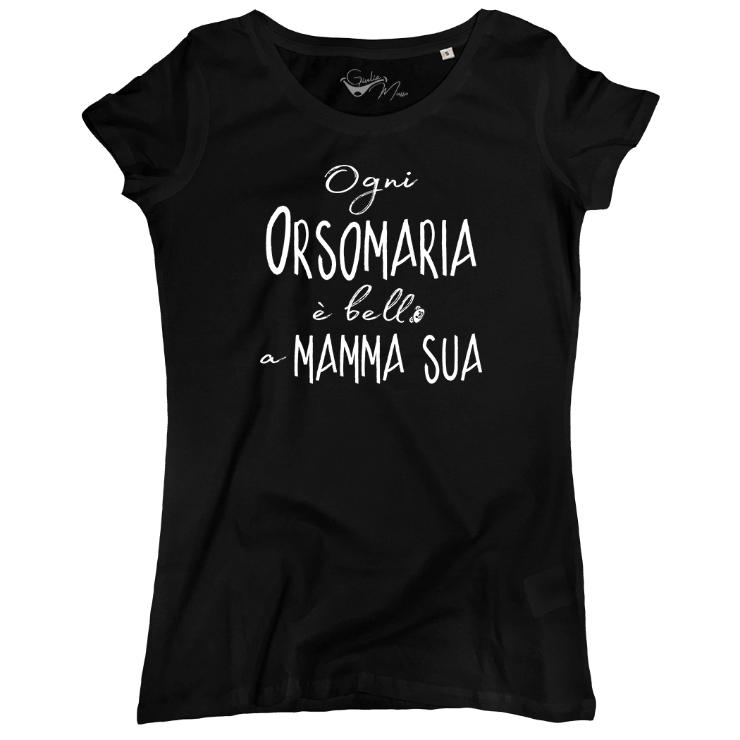 T-SHIRT DONNA - OGNI ORSOMARIA nera